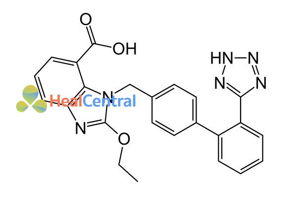 Cấu trúc hóa học của candesartan