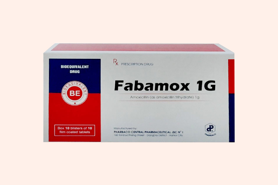 Hộp thuốc Fabamox 1g
