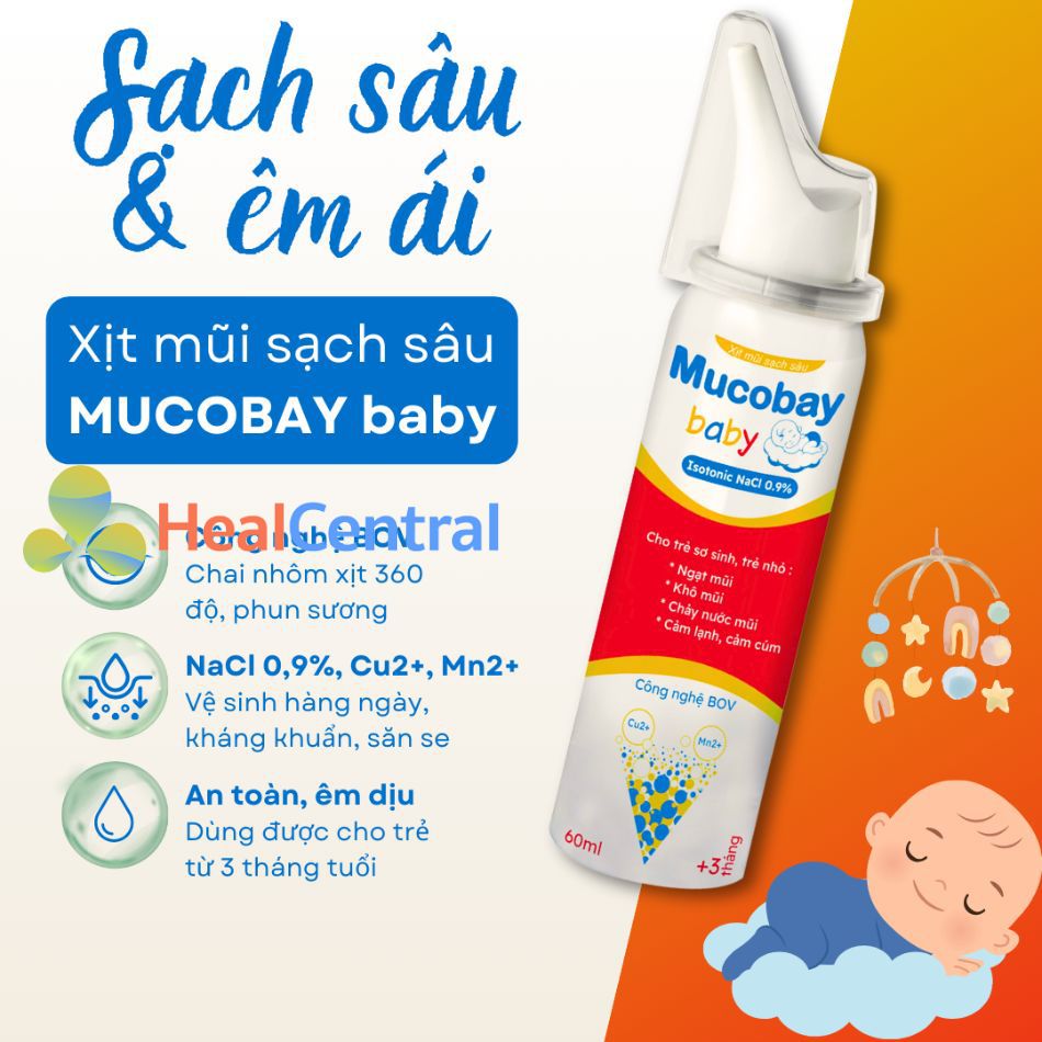 Xịt mũi biển sâu Mucobay Baby