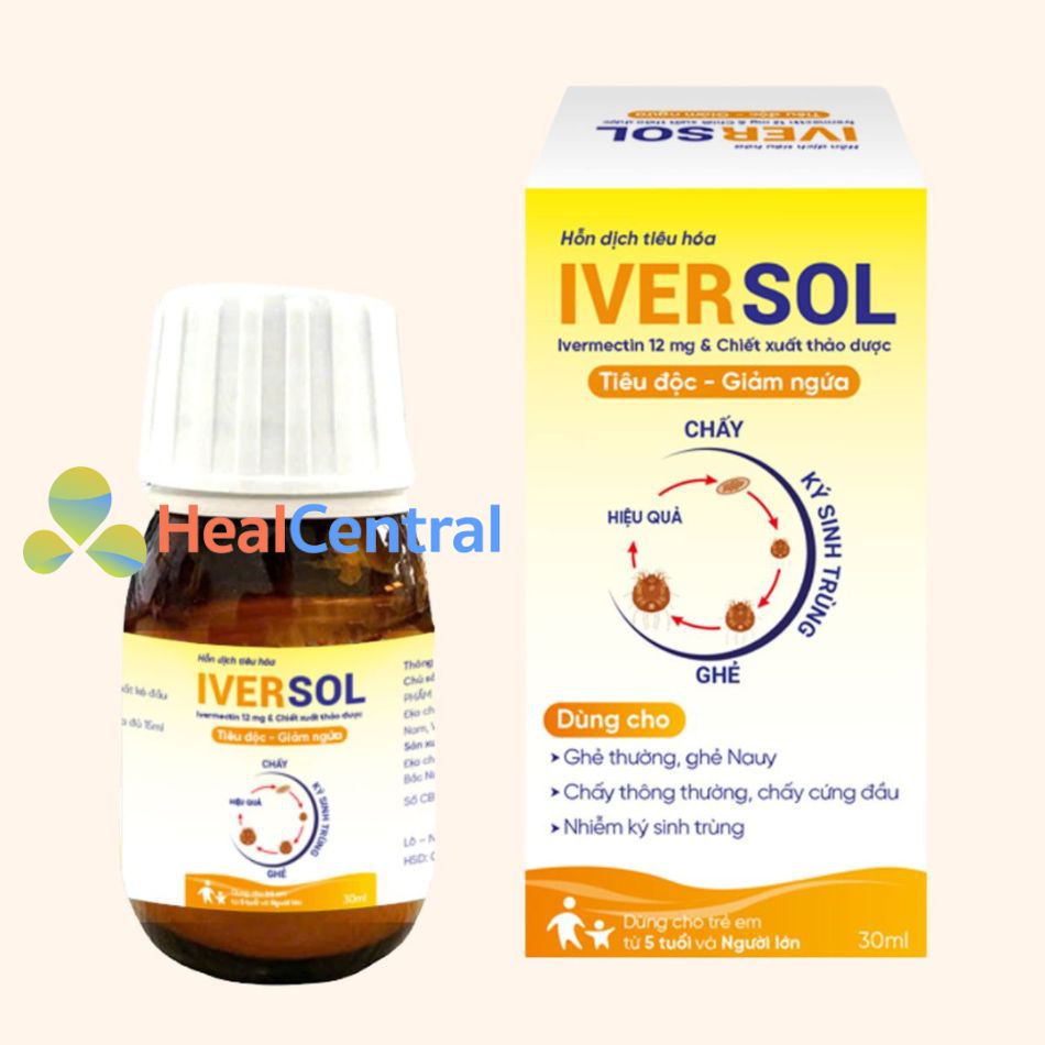 Siro uống đánh bay Chấy Ghẻ Iversol